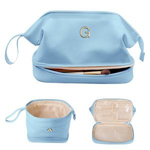 Gifts For Her, Initial Large Makeup Bags, Personalized Double Layer Cosmetic🙈